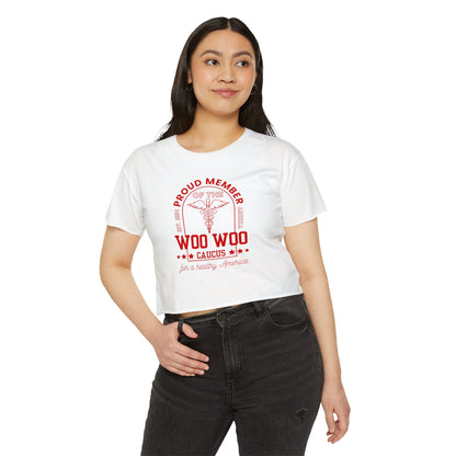 Proud Member of the Woo Woo Caucus - Women's Crop Top, Red