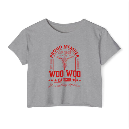 Proud Member of the Woo Woo Caucus - Women's Crop Top, Red