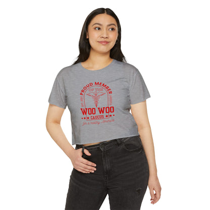 Proud Member of the Woo Woo Caucus - Women's Crop Top, Red