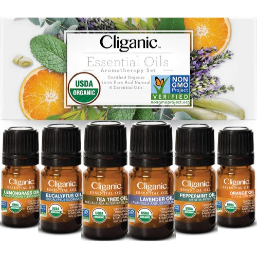 Essential Oils Set, Organic Aromatherapy Set, Top 6, 5ml